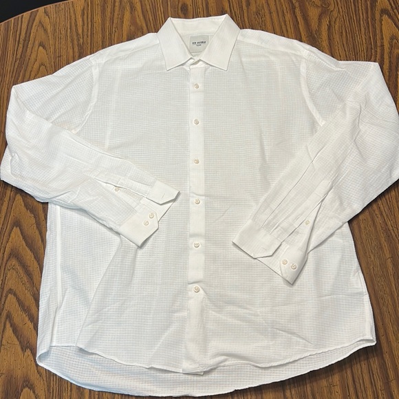 Ben Sherman Tailored Slim Fit 17 1/2 White Button Down Shirt - Picture 1 of 6